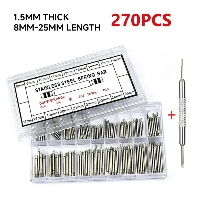Spring Bar Tool Set - Conjunto de 270 peças de barras