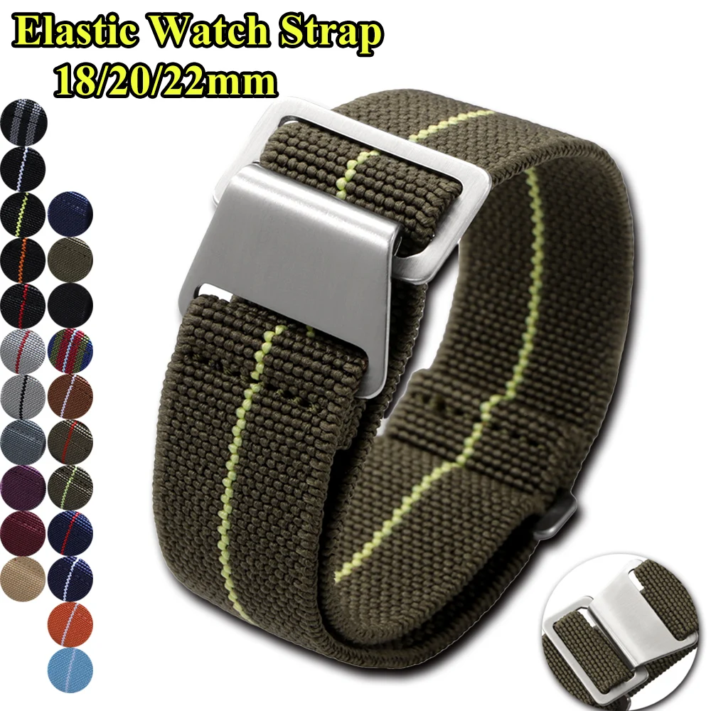 Parachute Strap Elastic - Pulseira de relógio elástica 18mm 20mm