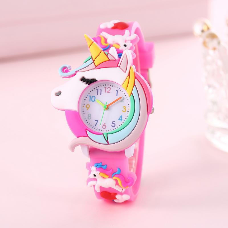 Silicone Watch Band 22Mm - Relógio infantil Rainbow Cloud impresso, banda