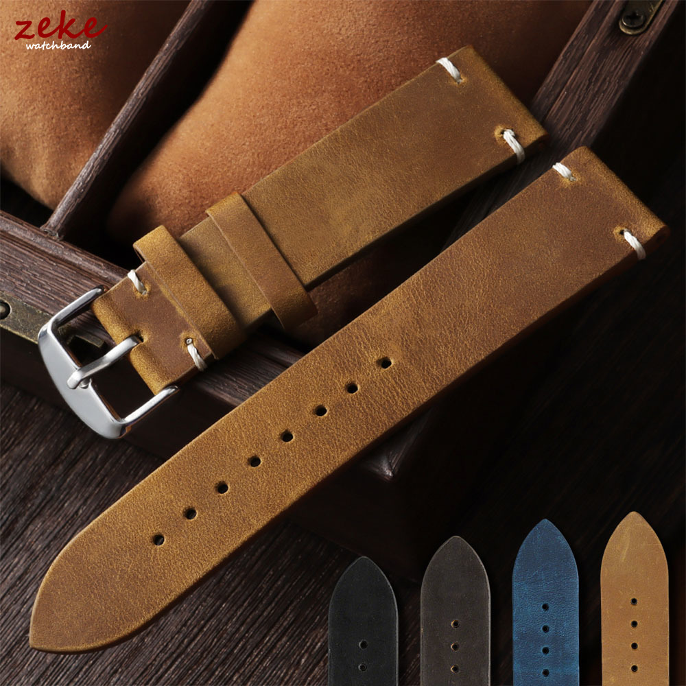 Suede Strap Watch - Pulseira de Relógio Vintage em Couro