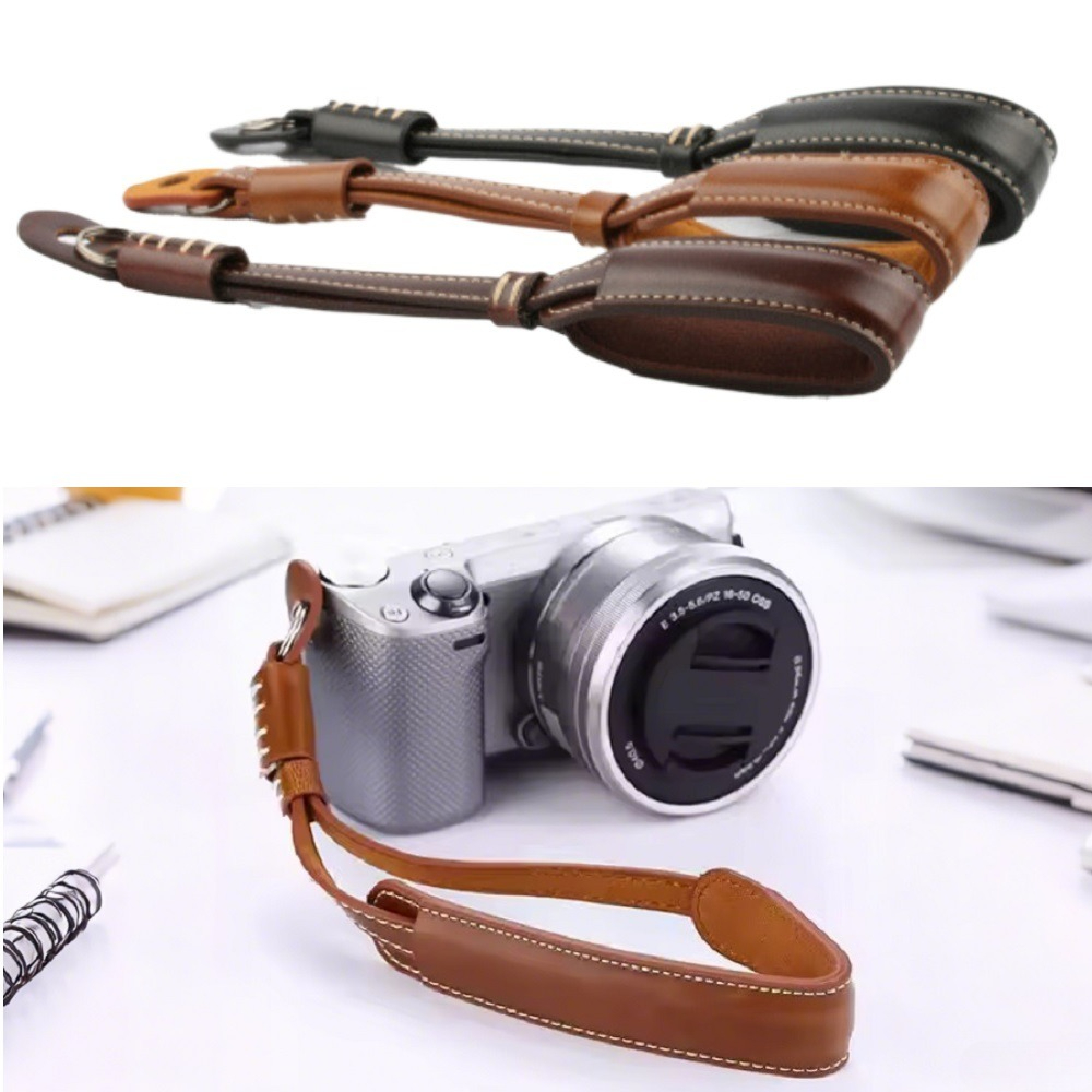 Leather Strap Quick Release - Alça de pulso para câmera de
