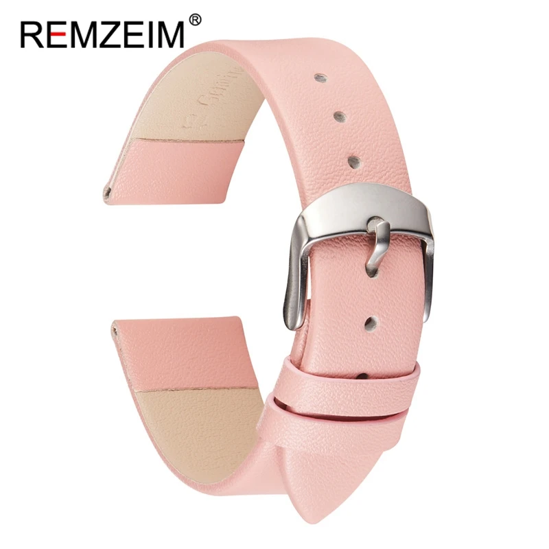 Suede Strap Watch - Remzeim macio ultra-fino couro de bezerro