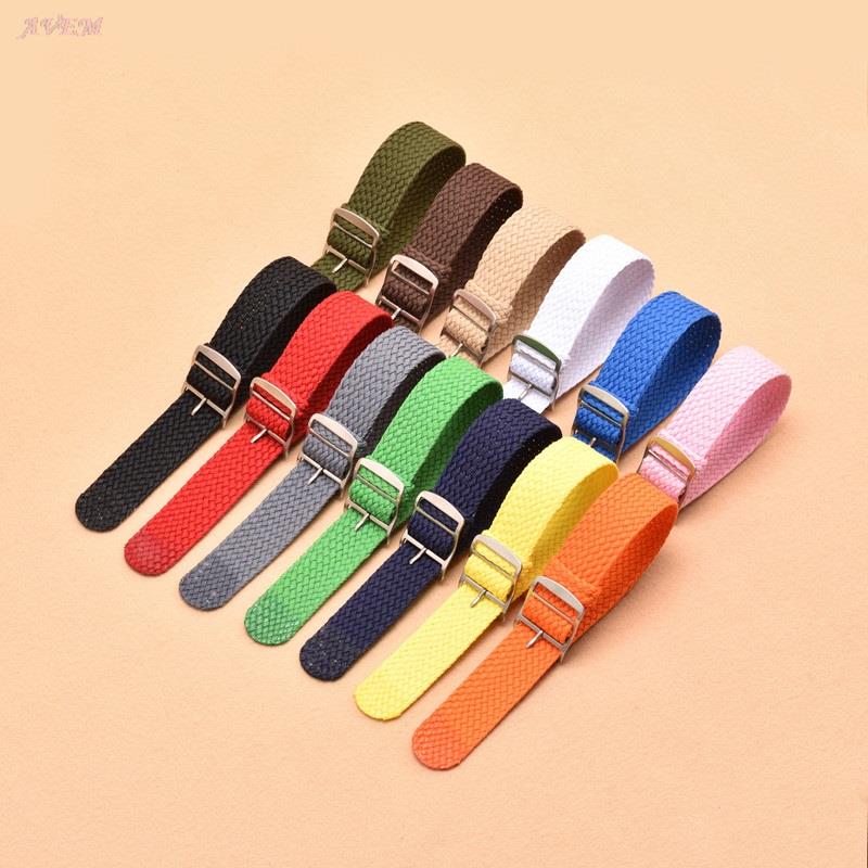 Perlon Strap Woven - Pulseira esportiva de lona colorida, pulseira