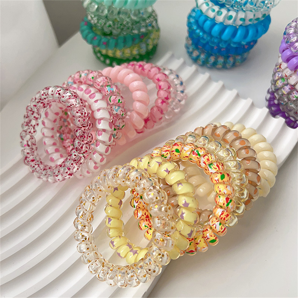 Silicone Band Women - 6 pçs doce bonito colorido espiral