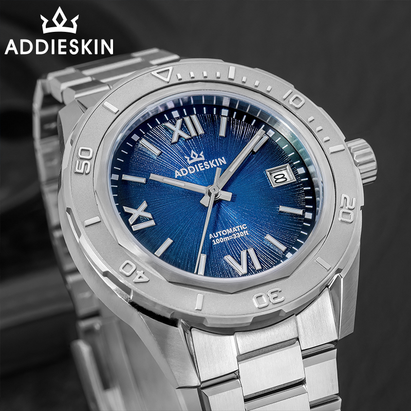 Stainless Bracelet Diver - AddiesKin K002 Relógio mecânico automático de
