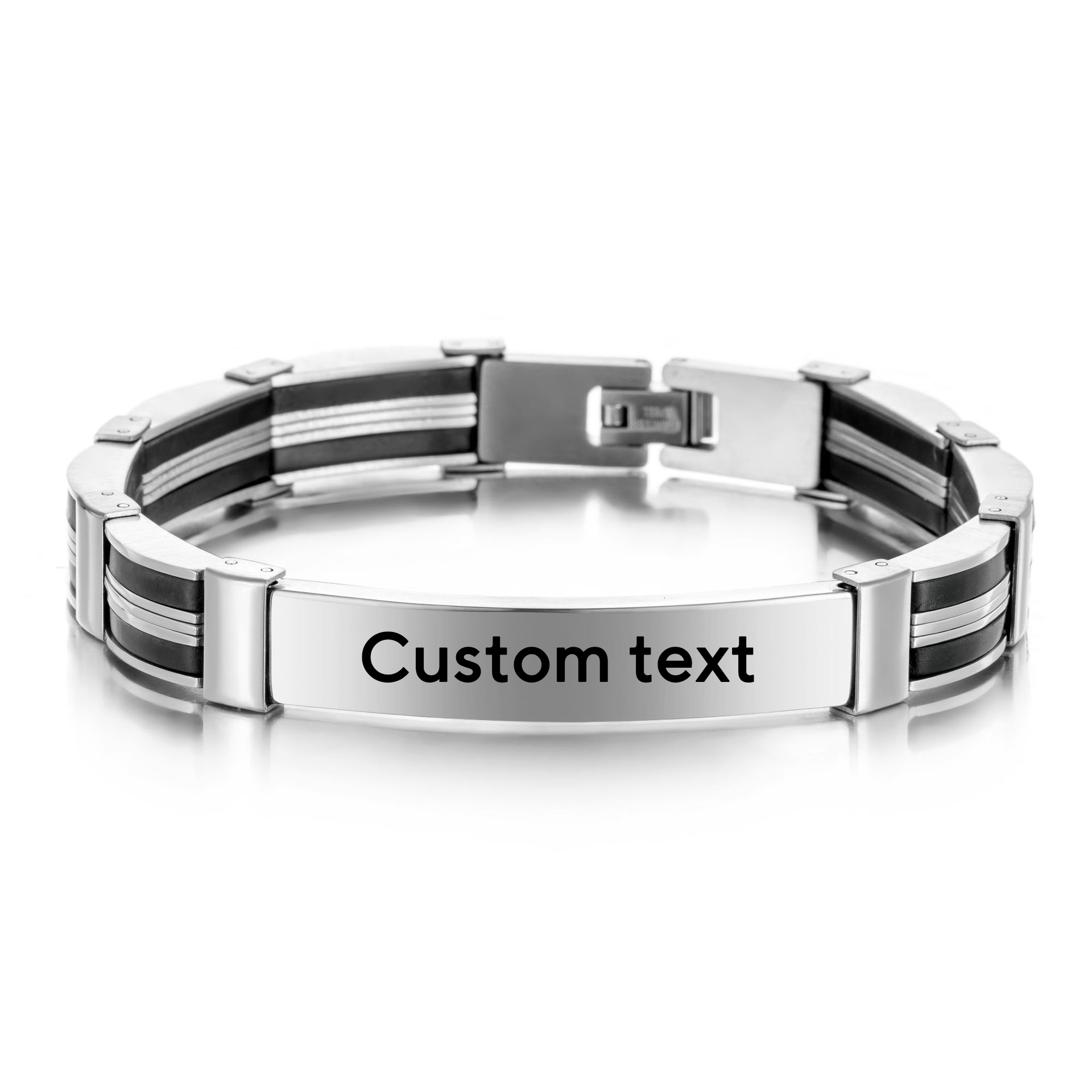 Silicone Band Women - Pulseira de Aço Inoxidável Personalizada com