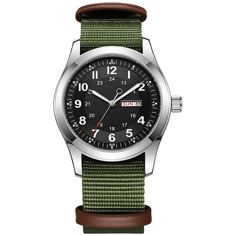 Canvas Strap Watch - Relógio Masculino 2026 de 42mm com