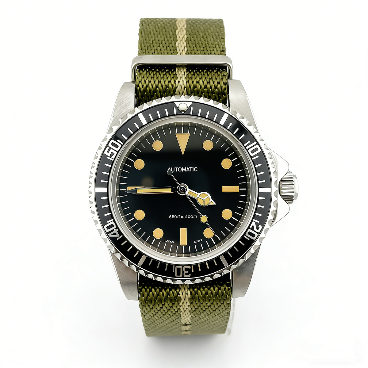 Tropic Strap Vintage - Relógio Retro Diver de 39,5mm com