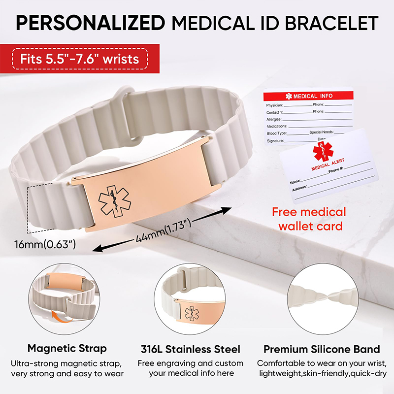 Pulseira de Identificação Médi - Silicone Band Women avaliação e preço