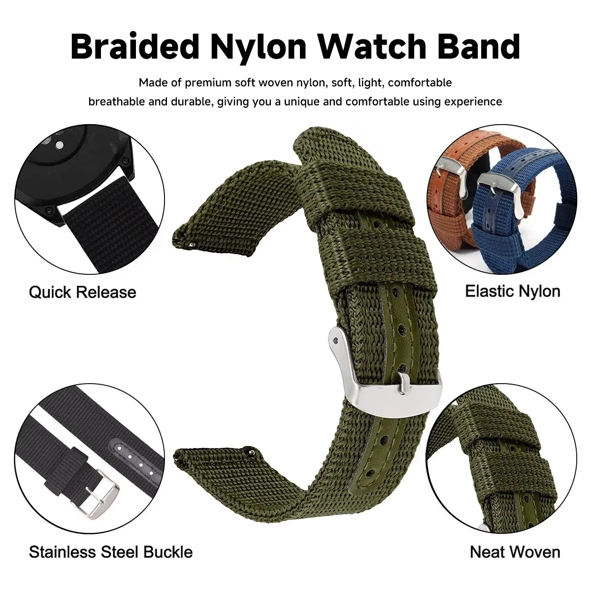 Pulseira de relógio de lona de - Canvas Strap Watch avaliação e preço