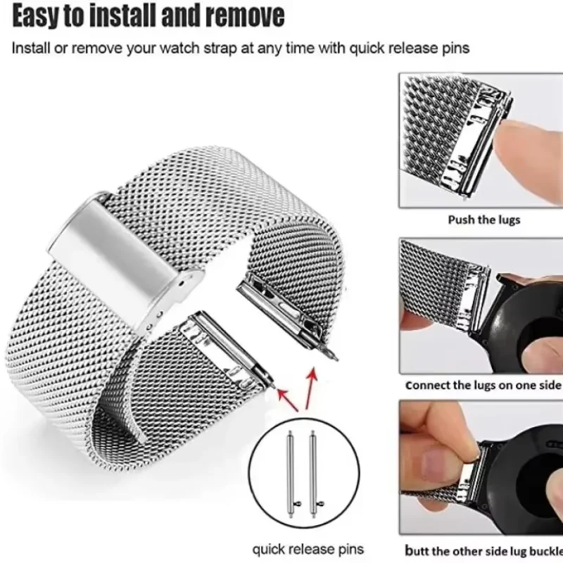 Laço de malha de 22mm 20mm par - Milanese Loop Magnetic avaliação e preço