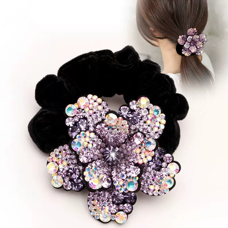 Mulheres strass scrunchies vel - Silicone Band Women avaliação e preço