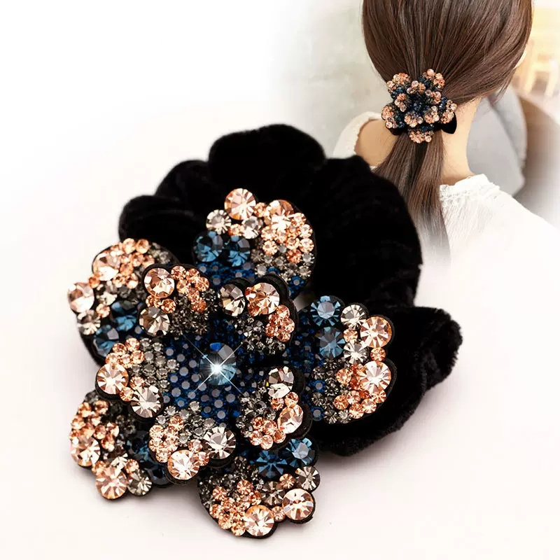 Mulheres strass scrunchies vel - Silicone Band Women avaliação e preço