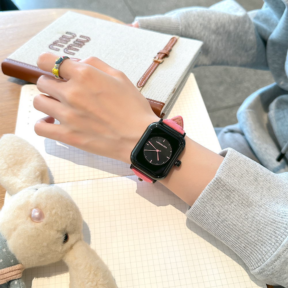 Novo relógio quadrado elegante - Canvas Strap Watch avaliação e preço