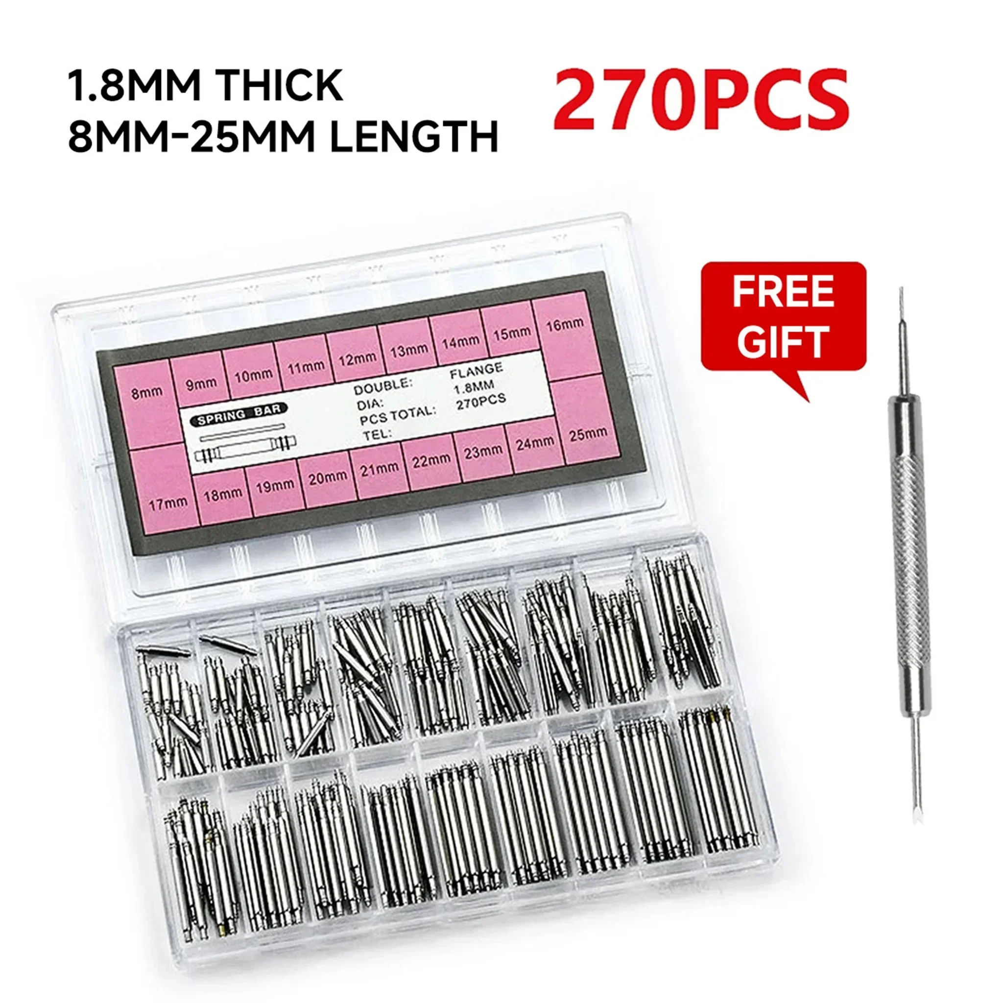Barras de mola de aço sem tens - Spring Bar Tool Set avaliação e preço