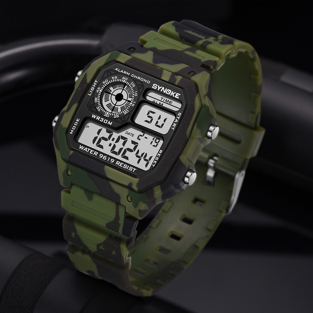 Synoke relógio digital militar - Canvas Strap Watch avaliação e preço