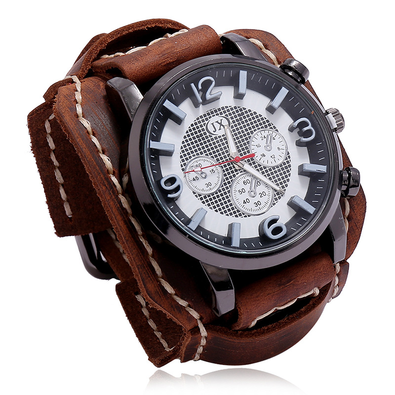 Novo retro relógios masculinos - Leather Watch Band Men avaliação e preço