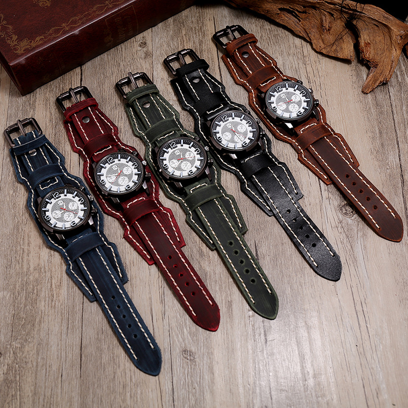 Novo retro relógios masculinos - Leather Watch Band Men avaliação e preço