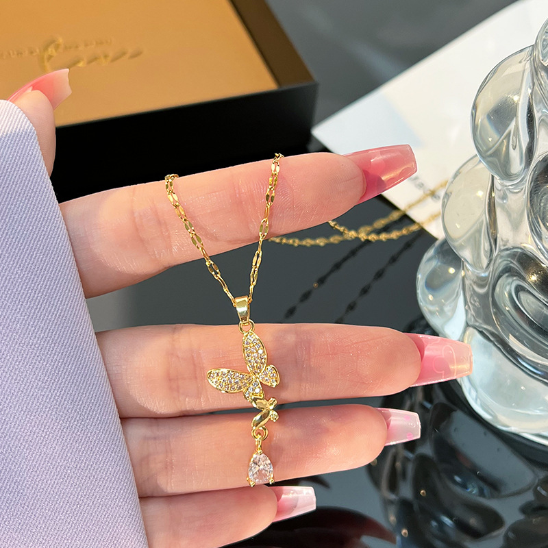 Colar Feminino de Aço Titânio  - Butterfly Clasp Deployant avaliação e preço