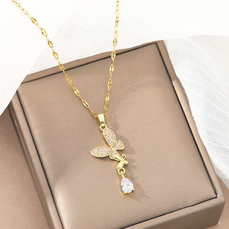 Colar Feminino de Aço Titânio  - Butterfly Clasp Deployant avaliação e preço
