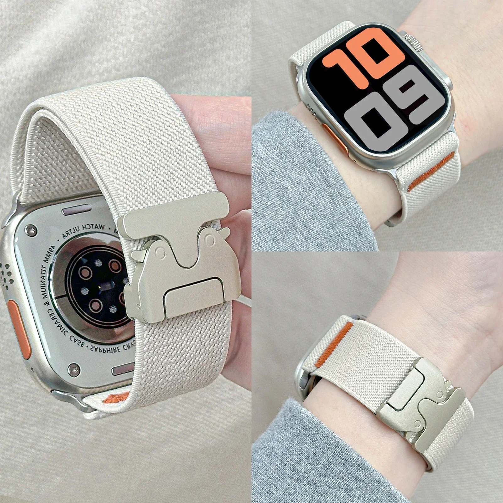 Pulseira de nylon para apple w - Parachute Strap Elastic avaliação e preço