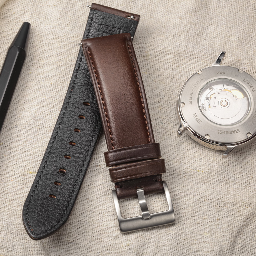 Pulseiras de Relógio Hemsut em - Leather Strap Quick Release avaliação e preço