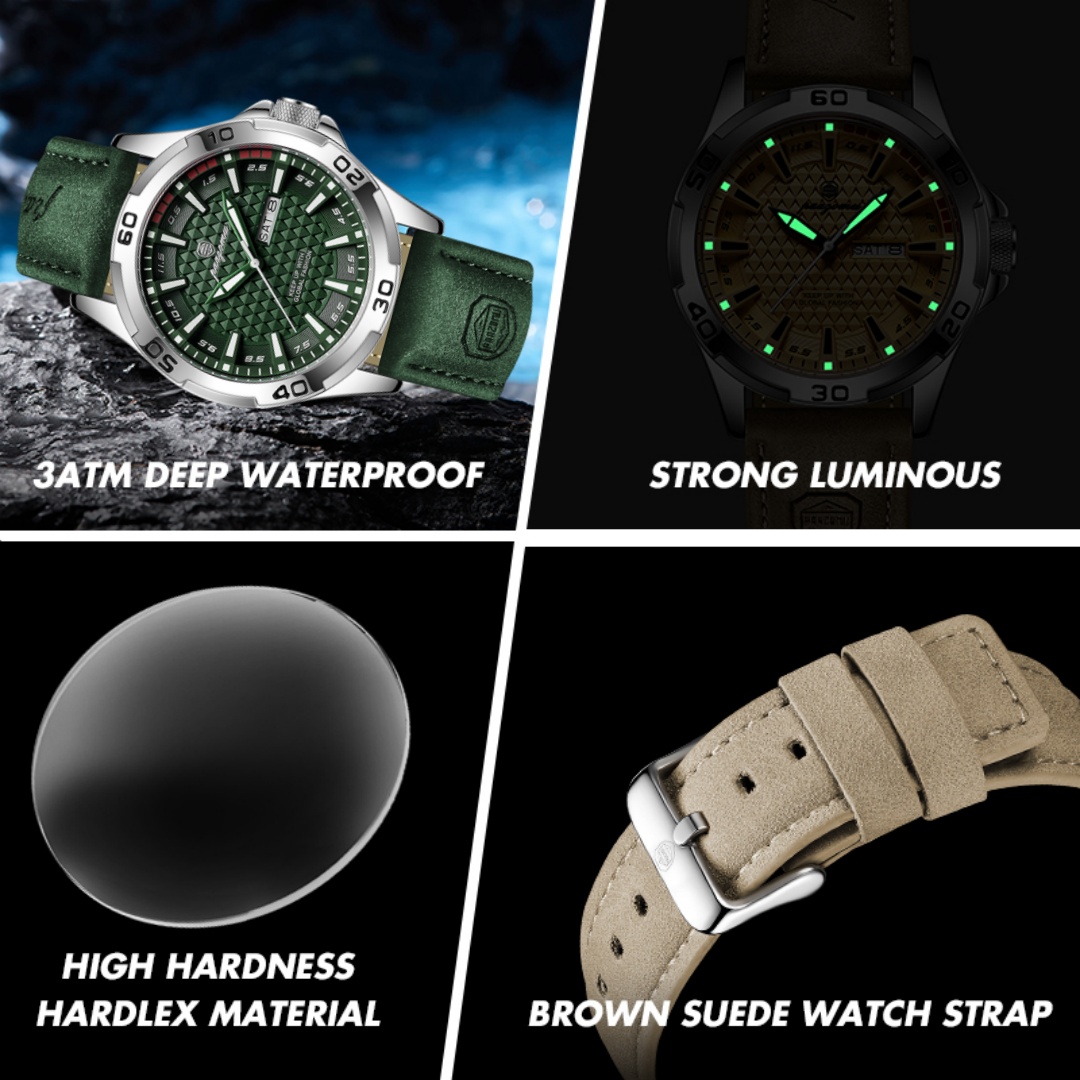 PAAZOMU Relógios masculinos de - Leather Watch Band Men avaliação e preço