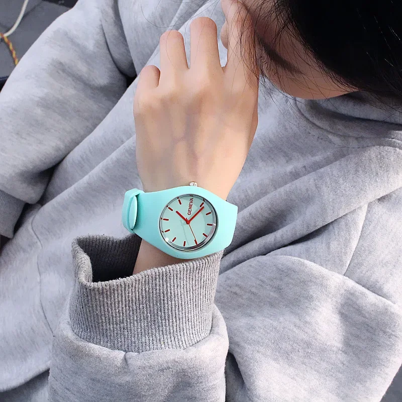 Relógio masculino feminino cor - Silicone Band Women avaliação e preço