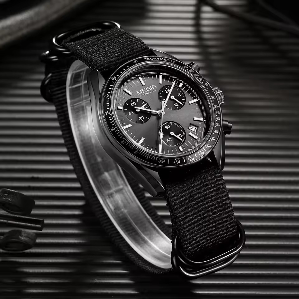 Megir 2247 relógio de quartzo  - Canvas Strap Watch avaliação e preço