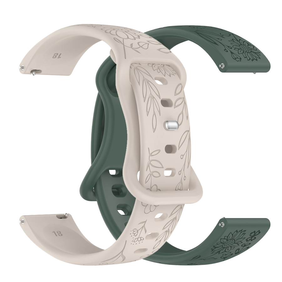Pulseira de Silicone 3D com Fl - Silicone Watch Band 22Mm avaliação e preço