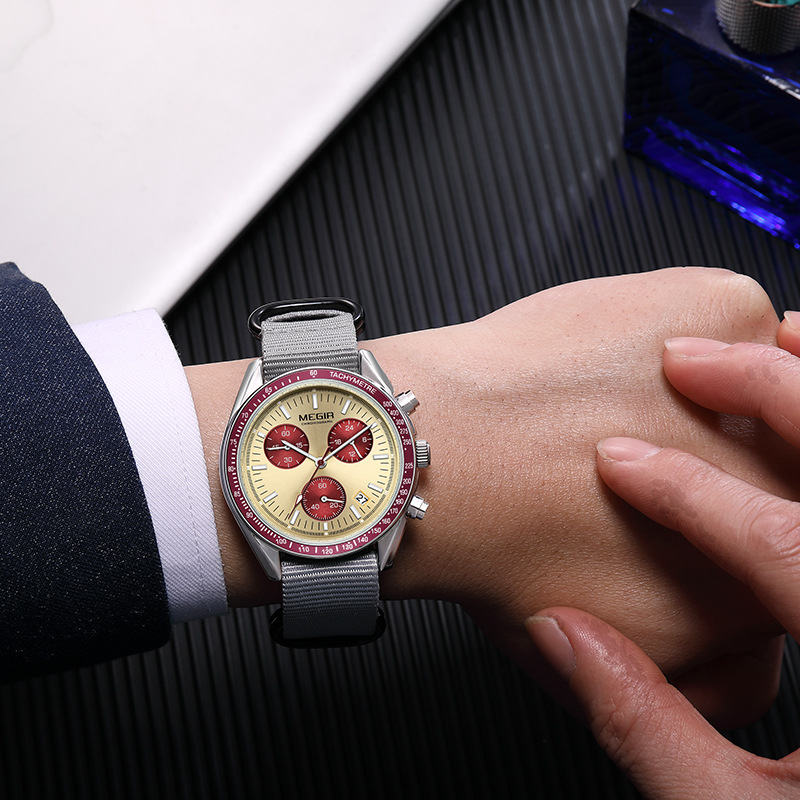Relógio Masculino de Luxo MEGI - Canvas Strap Watch avaliação e preço