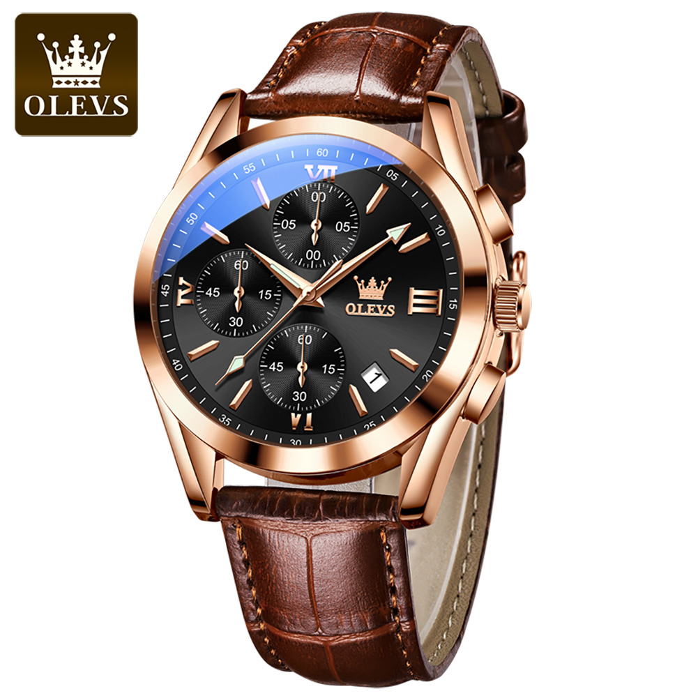Relógio de Pulso OLEVS 2872 Cr - Leather Watch Band Men avaliação e preço