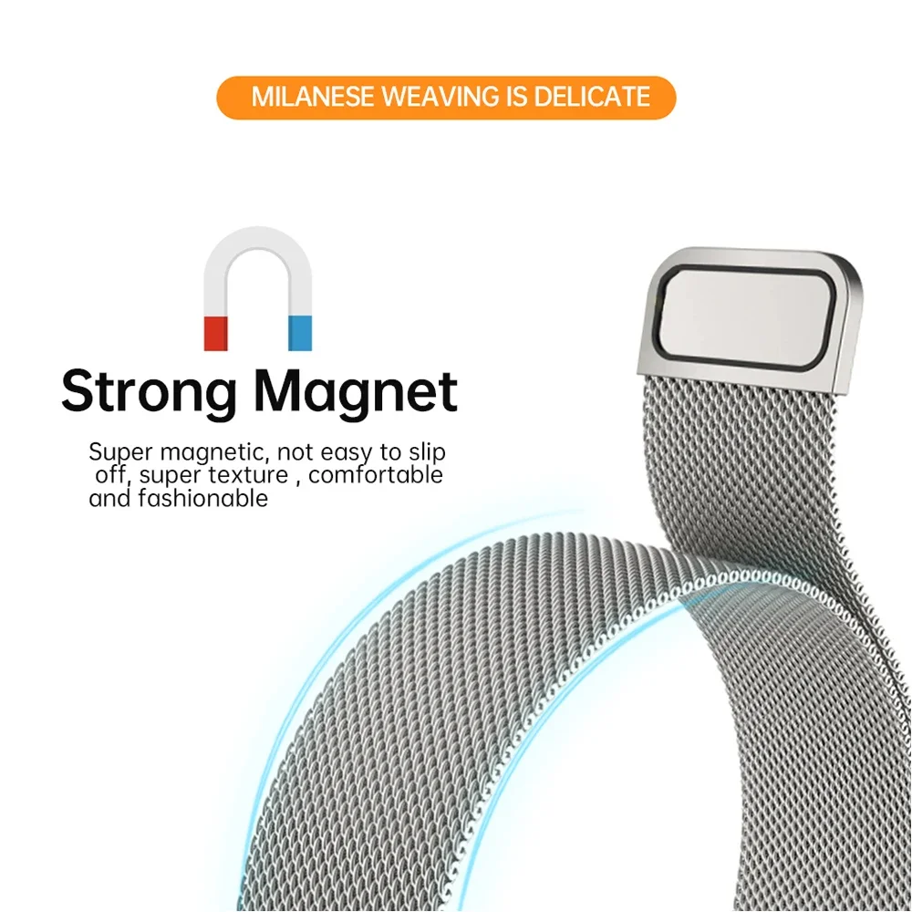 Pulseira de aço inoxidável par - Milanese Loop Magnetic avaliação e preço