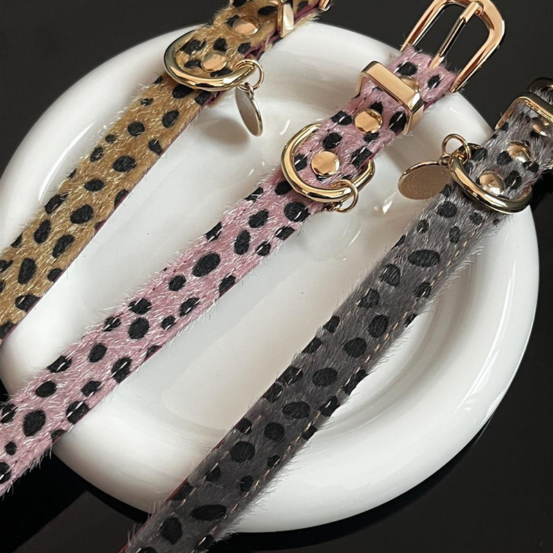 Coleira de cachorro pequena co - Leather Strap Quick Release avaliação e preço