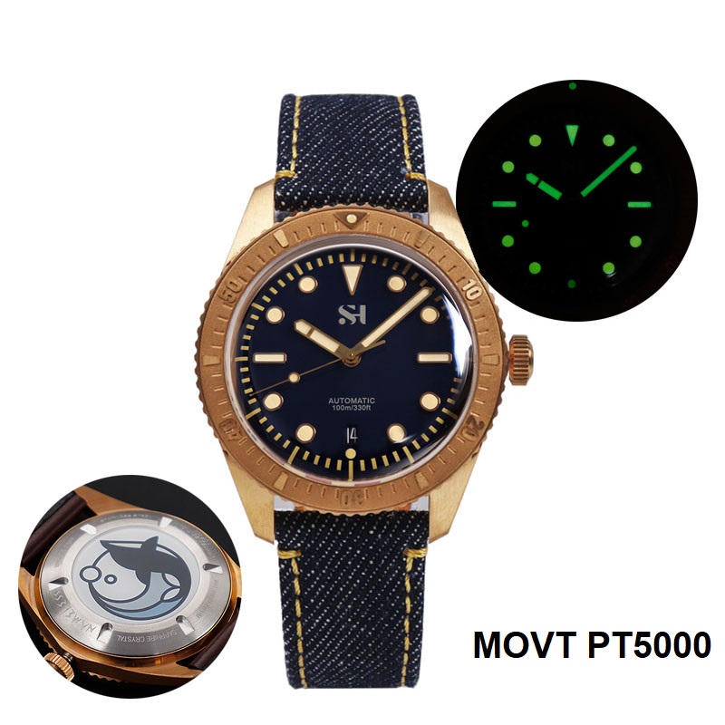 Relógio mecânico de bronze mas - Canvas Strap Watch avaliação e preço