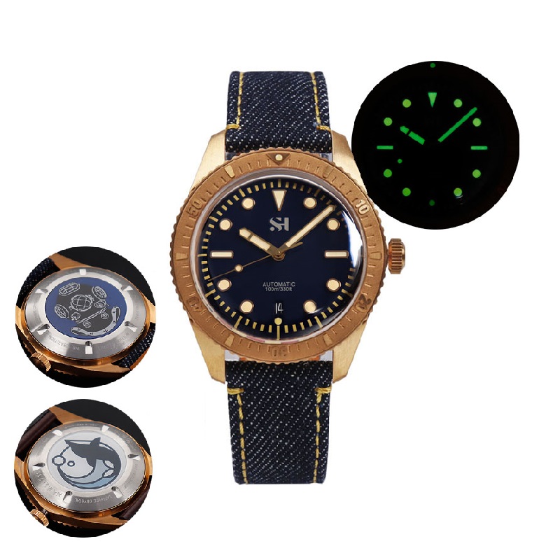 Relógio mecânico de bronze mas - Canvas Strap Watch avaliação e preço