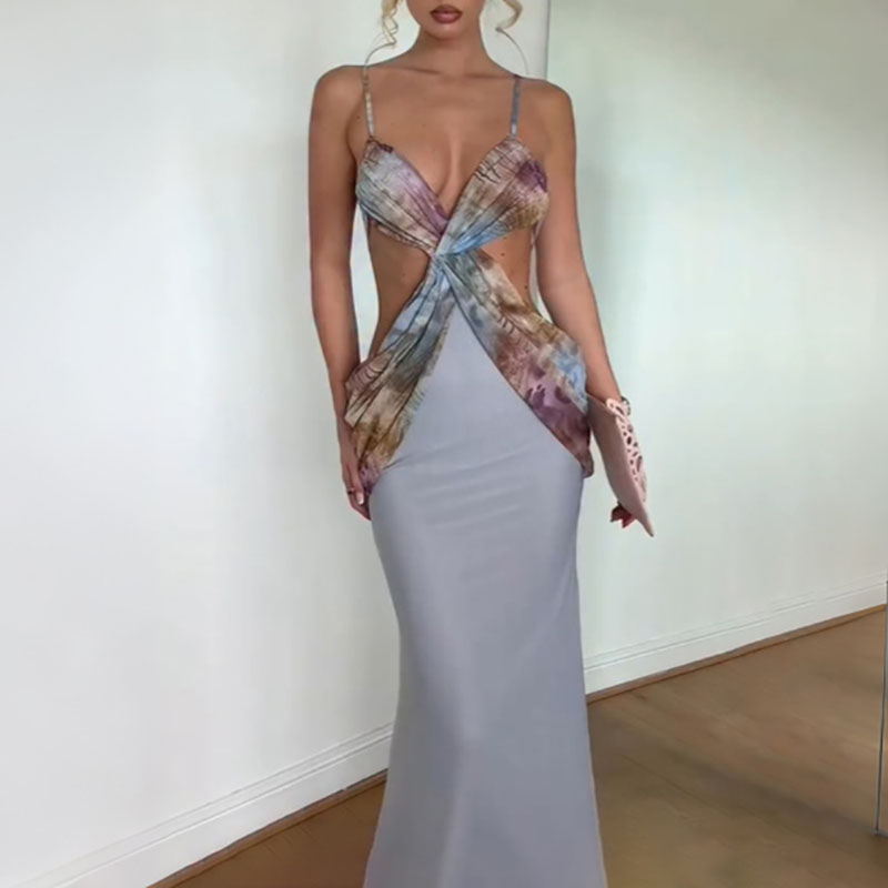 Vestido Longo Elegante com Dec - Mesh Strap Metal avaliação e preço