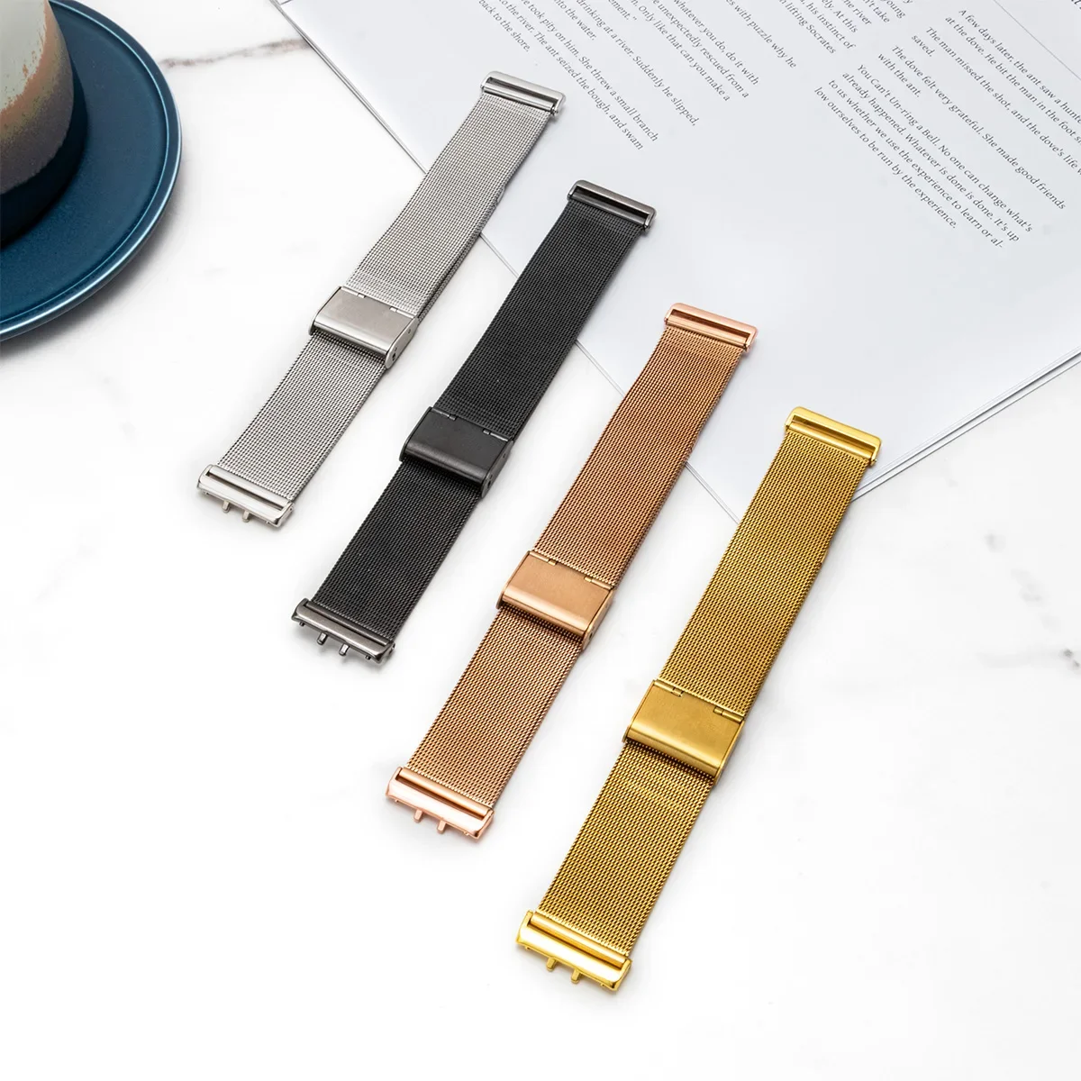 Pulseira de aço inoxidável par - Mesh Strap Metal avaliação e preço