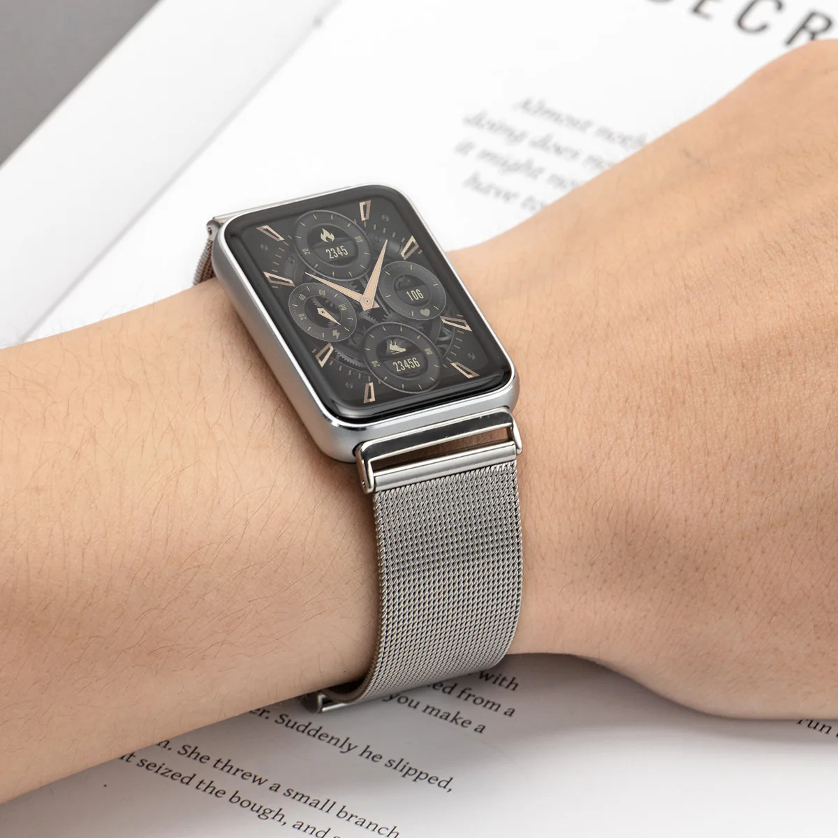 Pulseira de aço inoxidável par - Mesh Strap Metal avaliação e preço