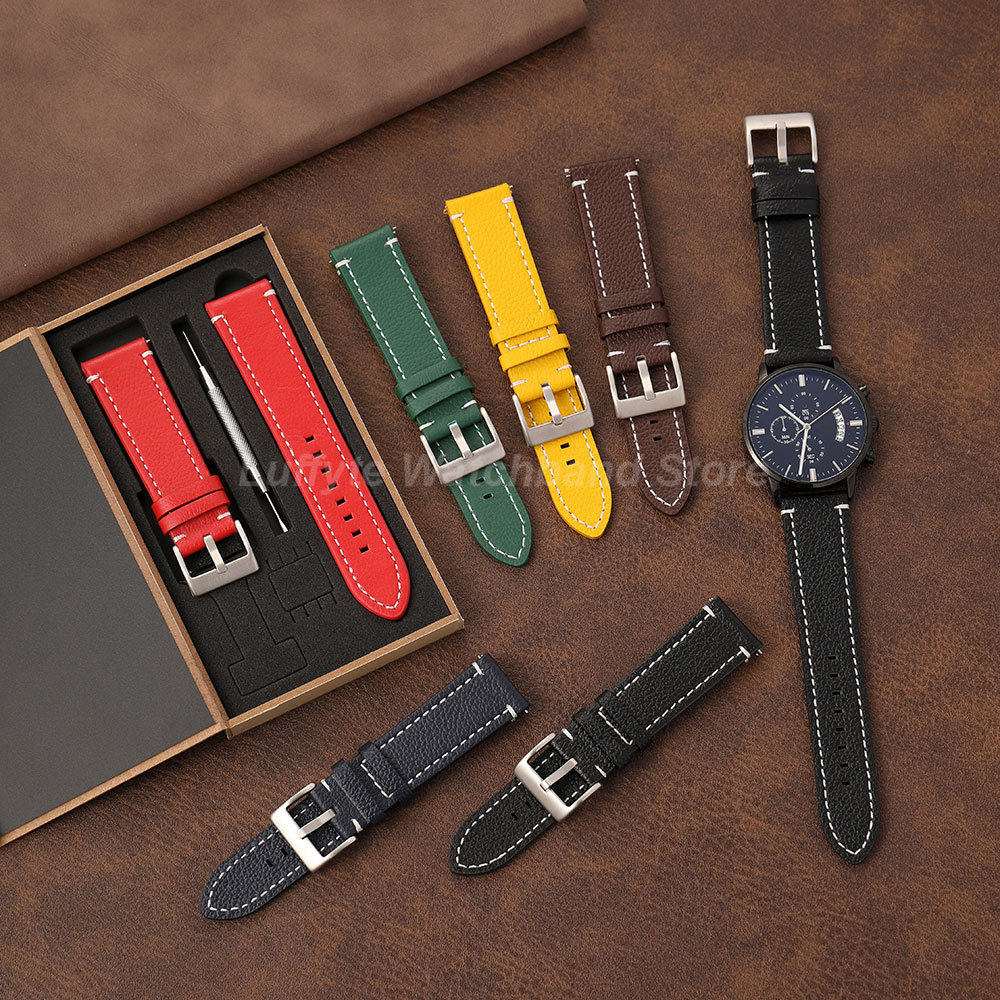 Pulseira de Couro Lichia Dupla - Leather Strap Quick Release avaliação e preço