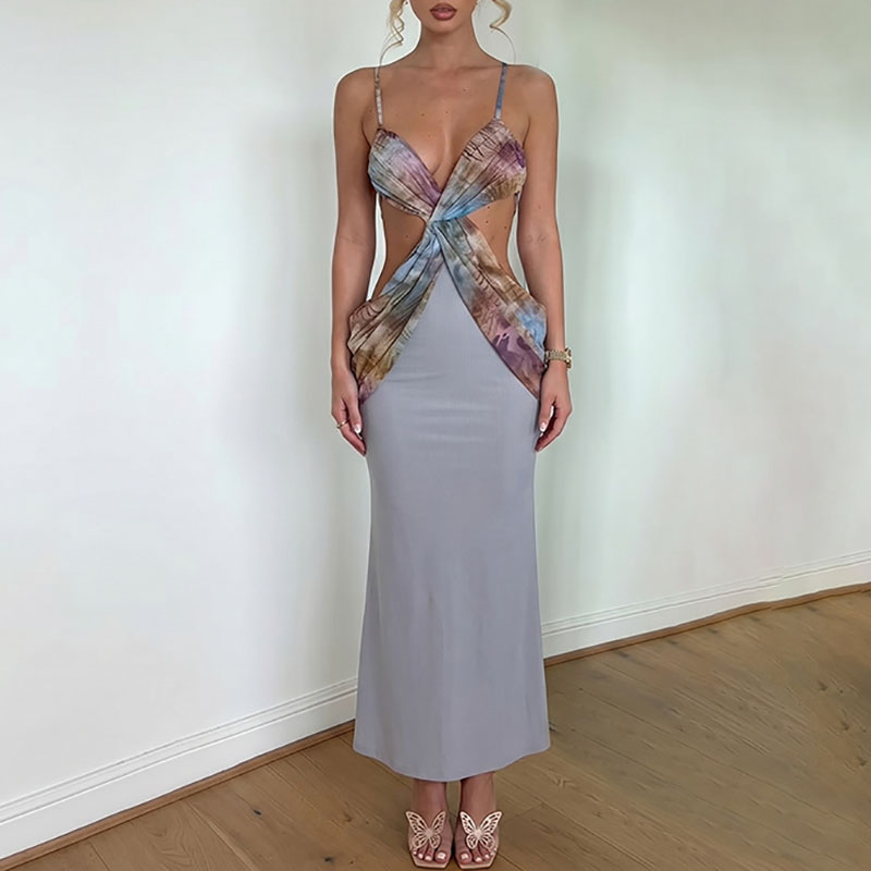 Vestido Longo Elegante com Dec - Mesh Strap Metal avaliação e preço