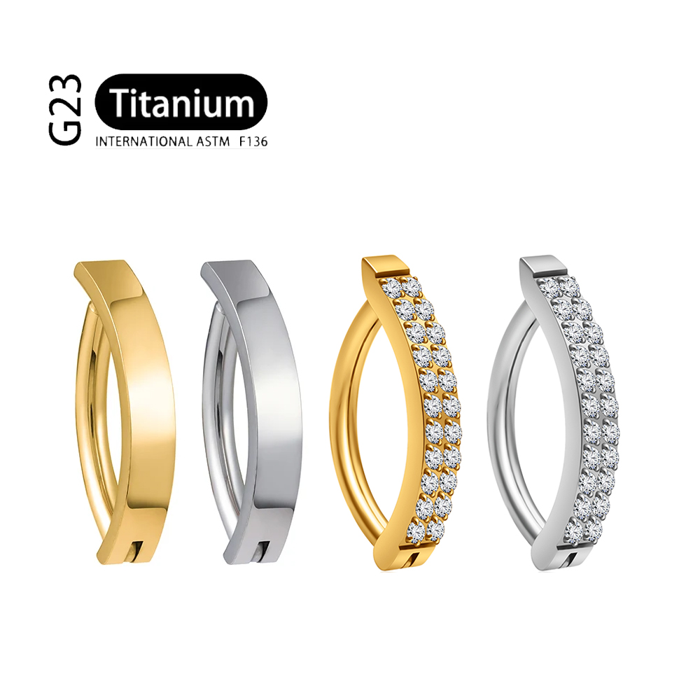 Piercing de titânio g23 14g, f - Curved Spring Bar avaliação e preço