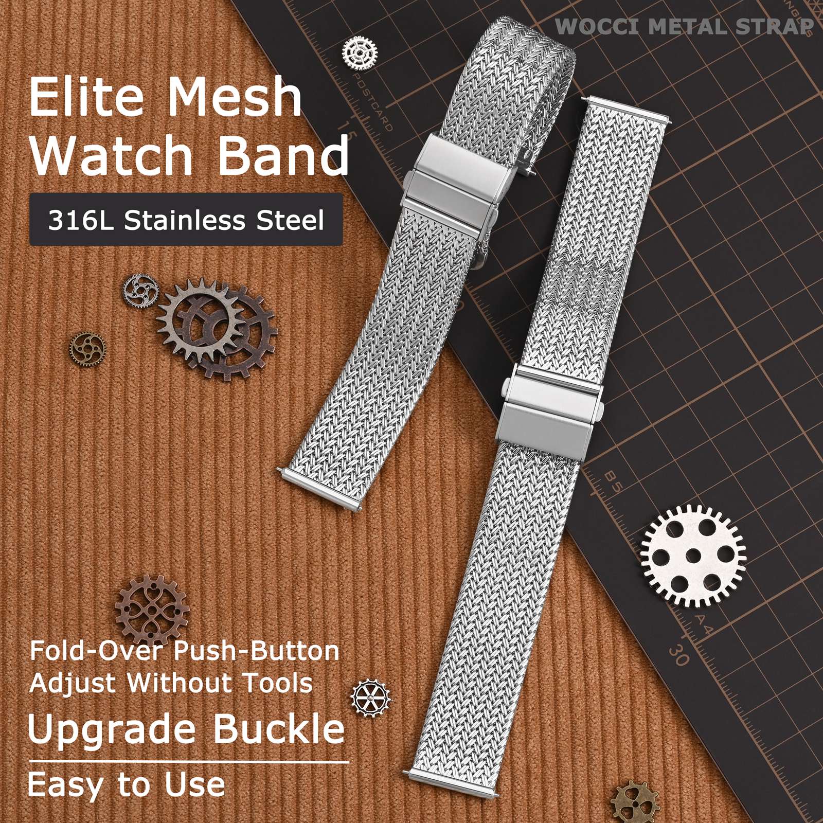 Pulseira de relógio de metal W - Mesh Strap Metal avaliação e preço
