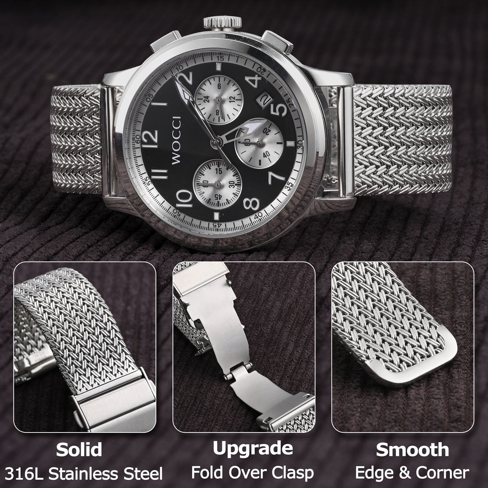 Pulseira de relógio de metal W - Mesh Strap Metal avaliação e preço