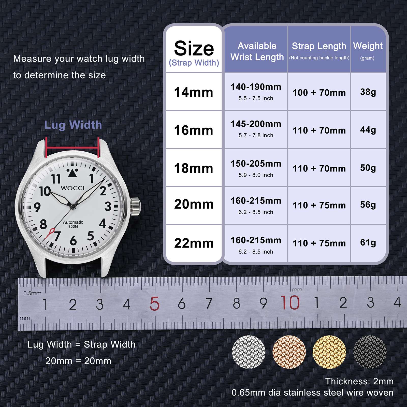 Pulseira de relógio de metal W - Mesh Strap Metal avaliação e preço