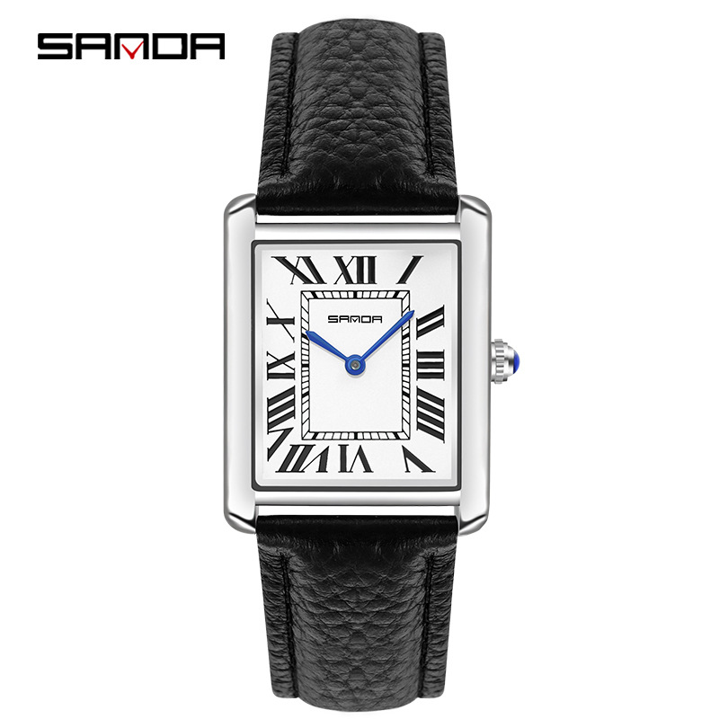 Relógios de pulso retangular p - Leather Watch Band Men avaliação e preço