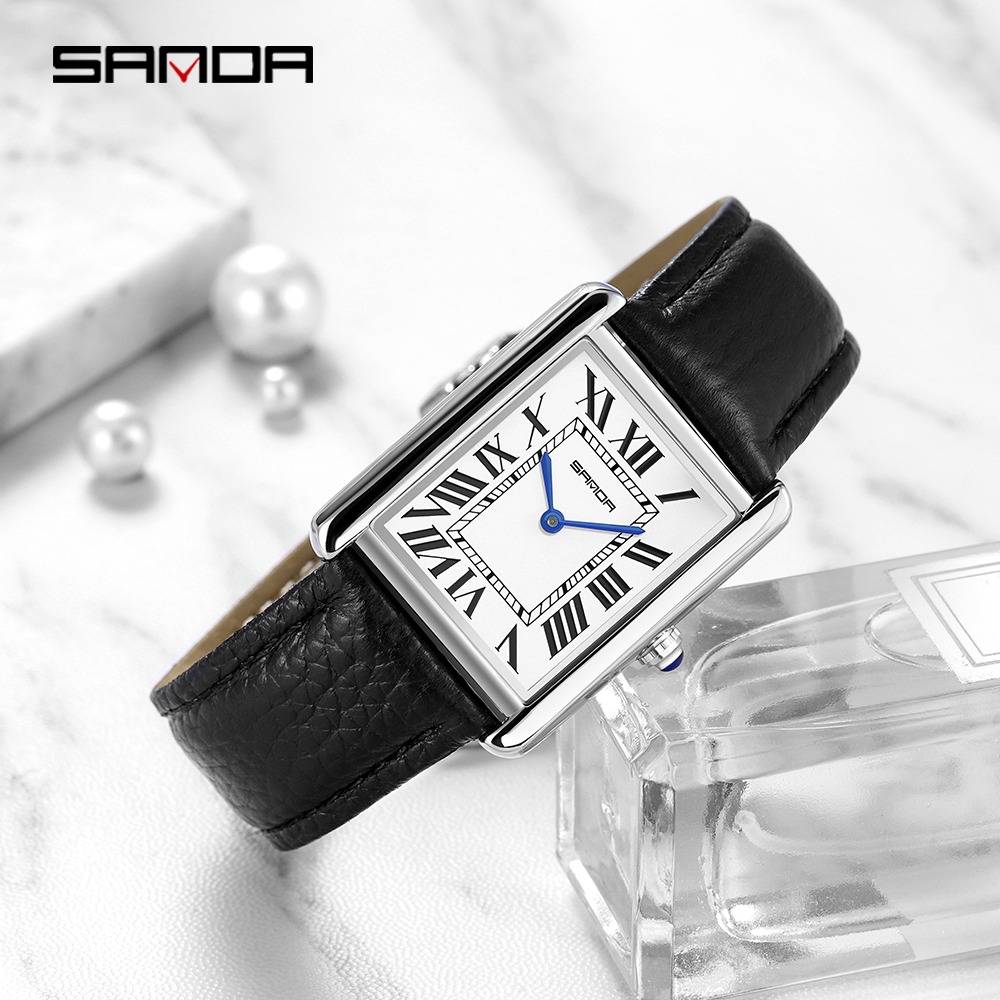 Relógios de pulso retangular p - Leather Watch Band Men avaliação e preço