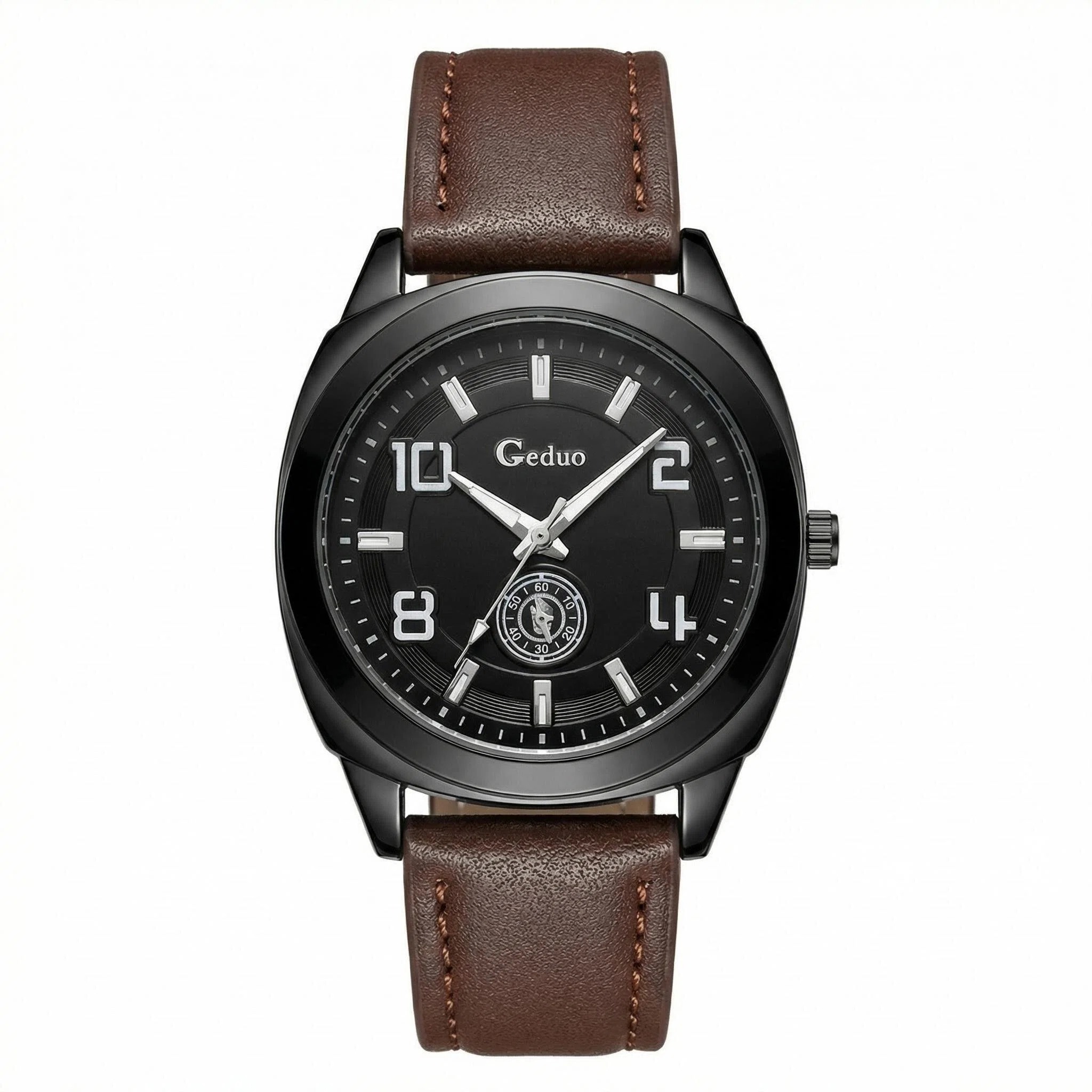 Relógio Casual Masculino de Qu - Leather Watch Band Men avaliação e preço