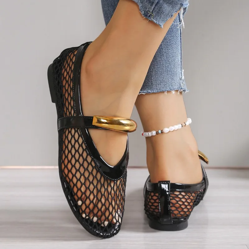 Feminino respirável verão dedo - Mesh Strap Metal avaliação e preço