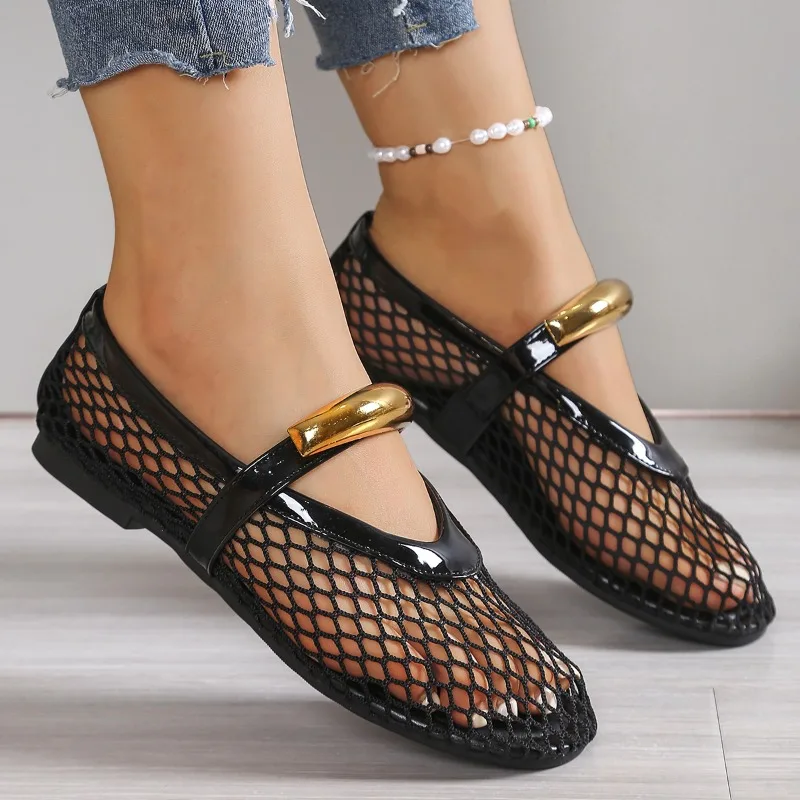 Feminino respirável verão dedo - Mesh Strap Metal avaliação e preço